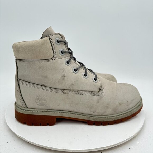 Timberland AF 6\'\' Inch Premium Men Size 7 Light Grey Leather Ankle Combat Boot main image 10